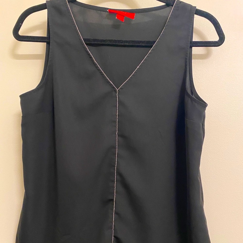 V-neck blouse with beads